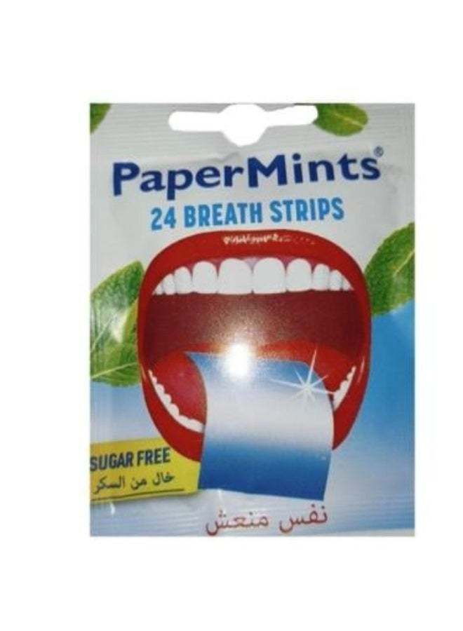 Sugar-Free Mint Scented Mouth Strips - 24 Strips